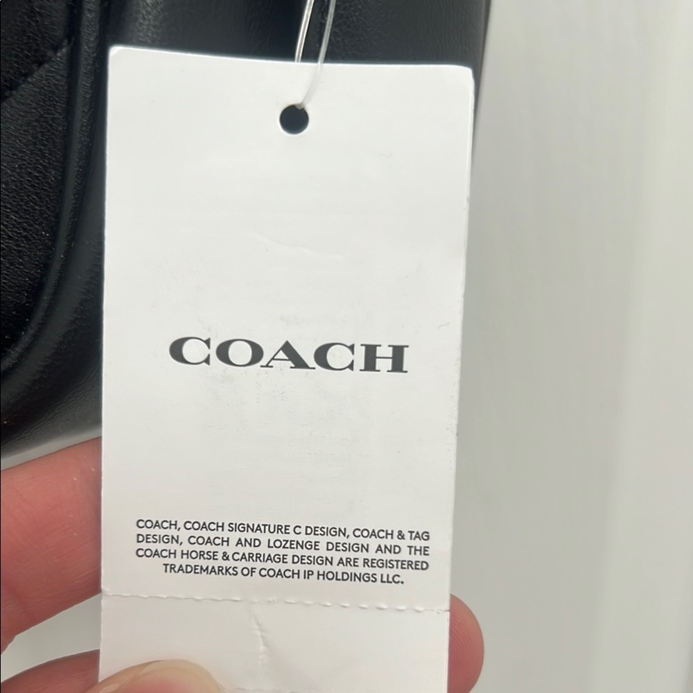 Coach Black Leather Madison Pillow Bag with Chain Strap - Picture 2 of 5